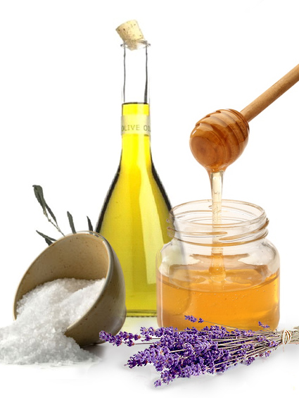 honey oil salt lavender